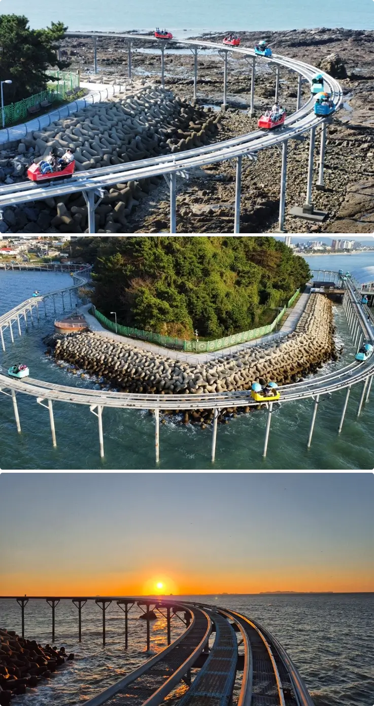 Boryeong Sky Bike with coastal views
