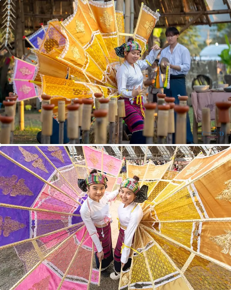 Traditional folk dance performance at Chiang Mai CAD New Year Countdown 2026