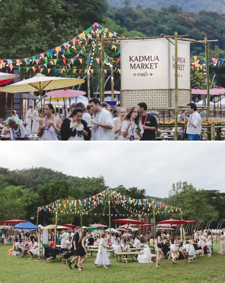 Market zone at Chiang Mai Heritage Sky Lantern Festival