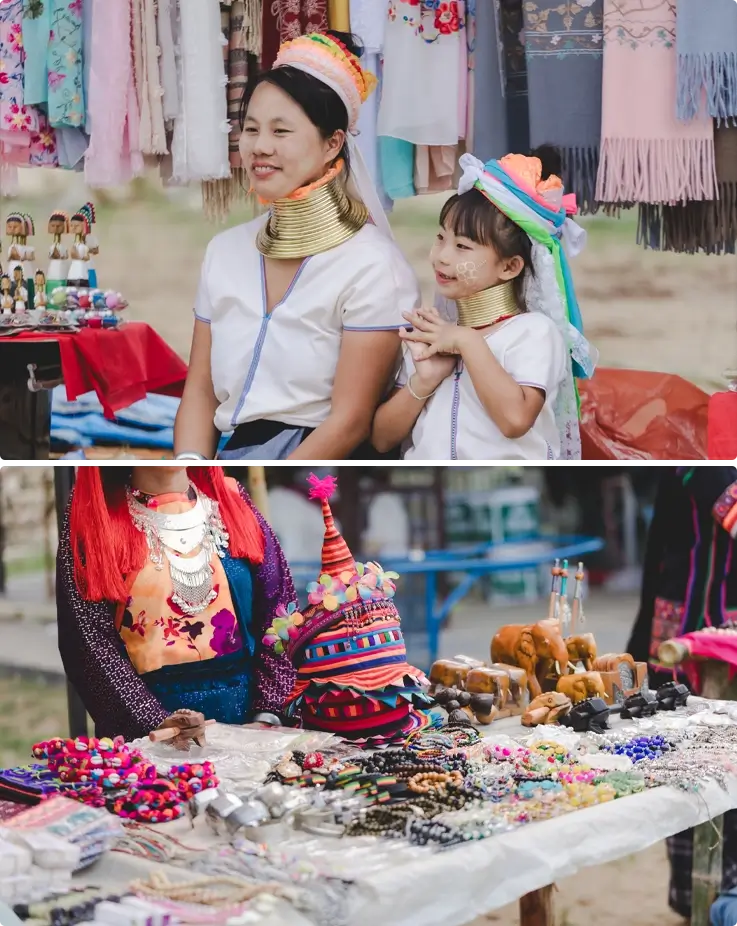 Karen hill tribe villagers showcasing their handicrafts at Chiang Mai Heritage Sky Lantern Festival