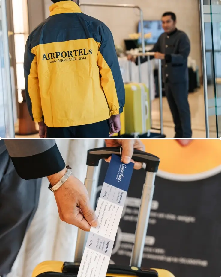 Airportels staff collecting the luggage from a hotel in Chiang Mai
