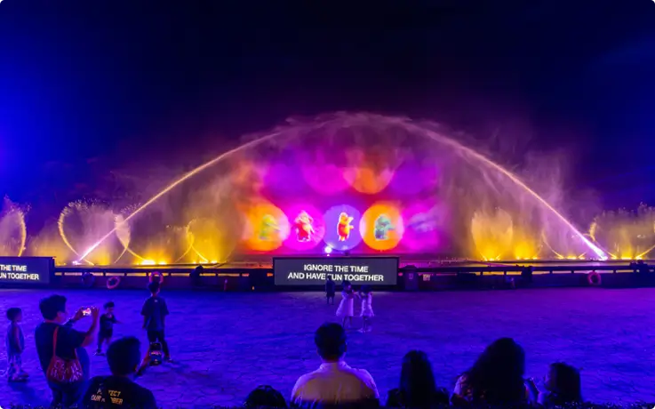 Musical fountain show at Chiang Mai Night Safari