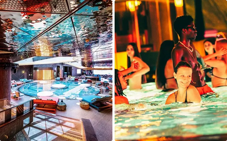 Chroma indoor pool lounge at Paradise City Hotel in Incheon