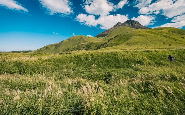 Mount Yufu in Yufuin