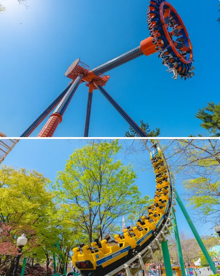 Thrill rides at Daegu E-World