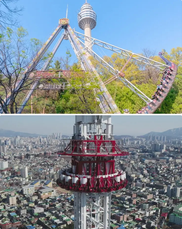 Thrill rides at Daegu E-World