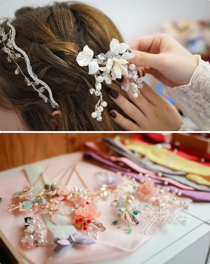 Hair accessories at Daehan Hanbok near Gyeongbokgung Station