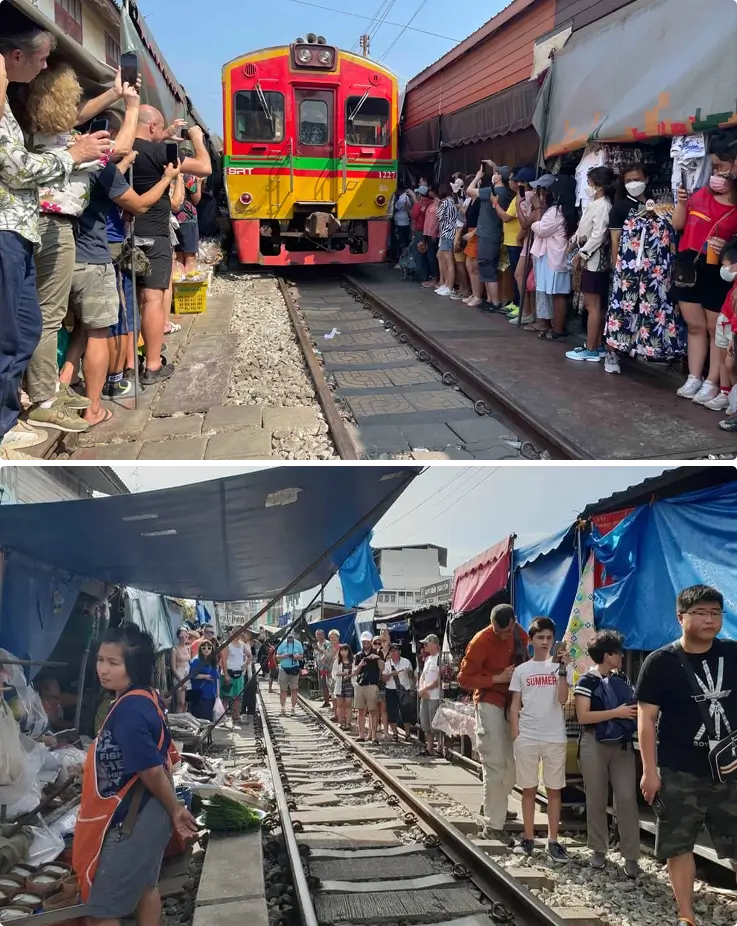 Maeklong Railway Market