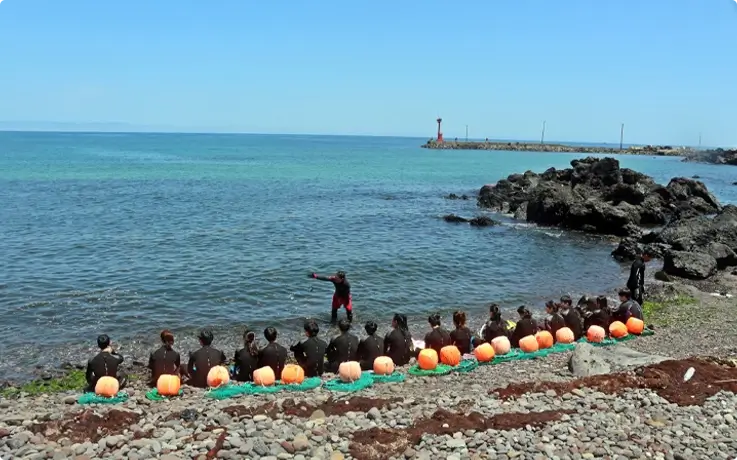 Safety instructions given at haenyeo experience in Jeju Island