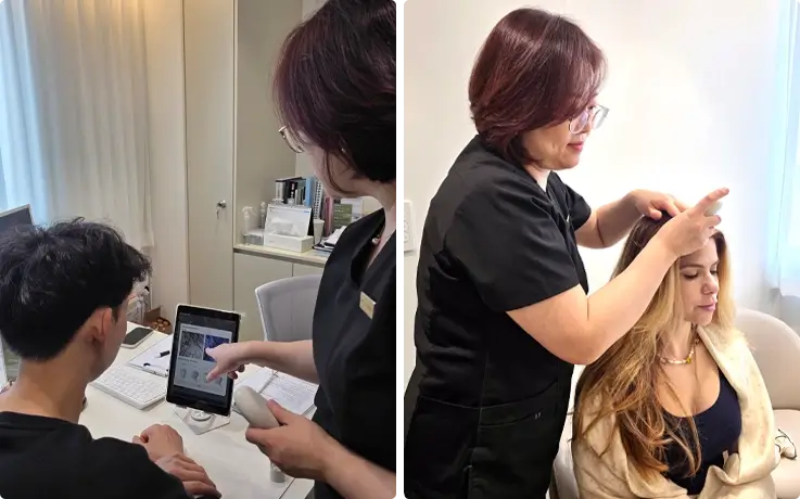 Scalp analysis at Euneunhangyeol in Myeongdong