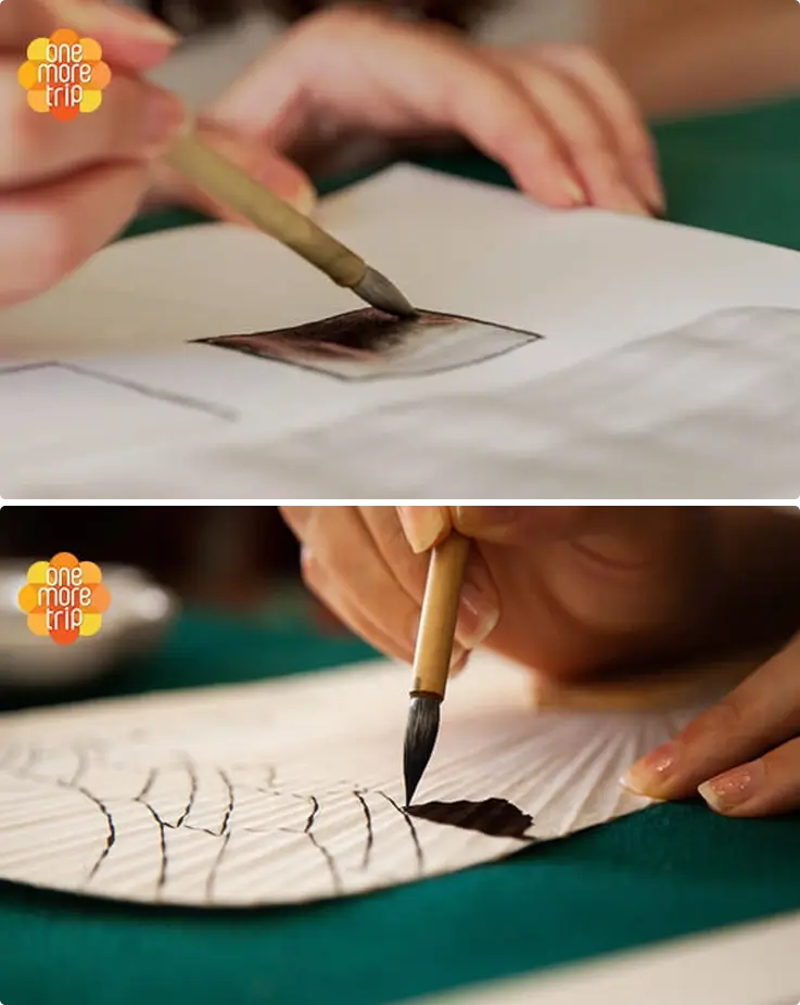 visitor learning brush techniques during class