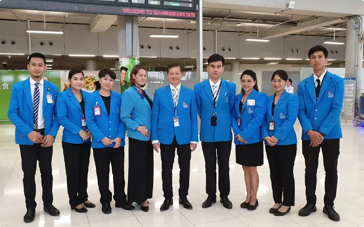 Staffs at Suvarnabhumi International Airport to assist with fast track immigration