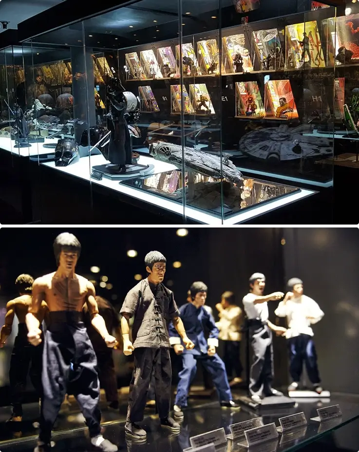 Exhibition on the 5th floor of Figure Museum W featuring exclusive and limited edition figures.