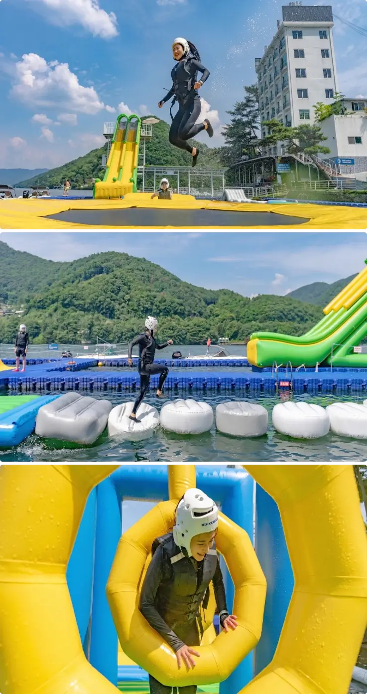 Floating water park at Gapyeong
