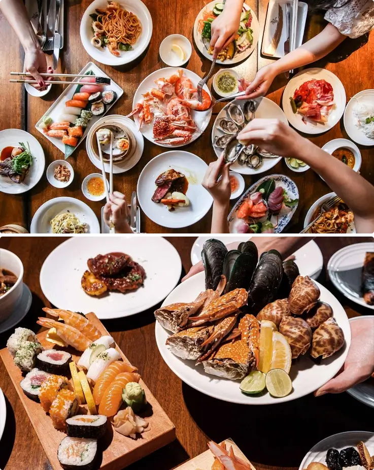 Seafood station at Goji Kitchen + Bar at Bangkok Marriot Marquis Queen's Park