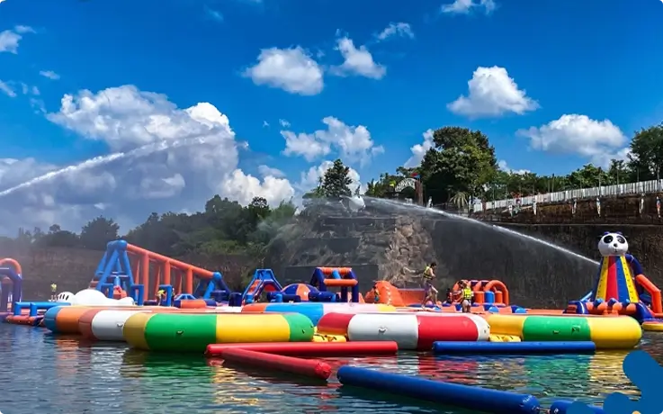 Inflated tubes at the Grand Canyon Water Park in Chiang Mai