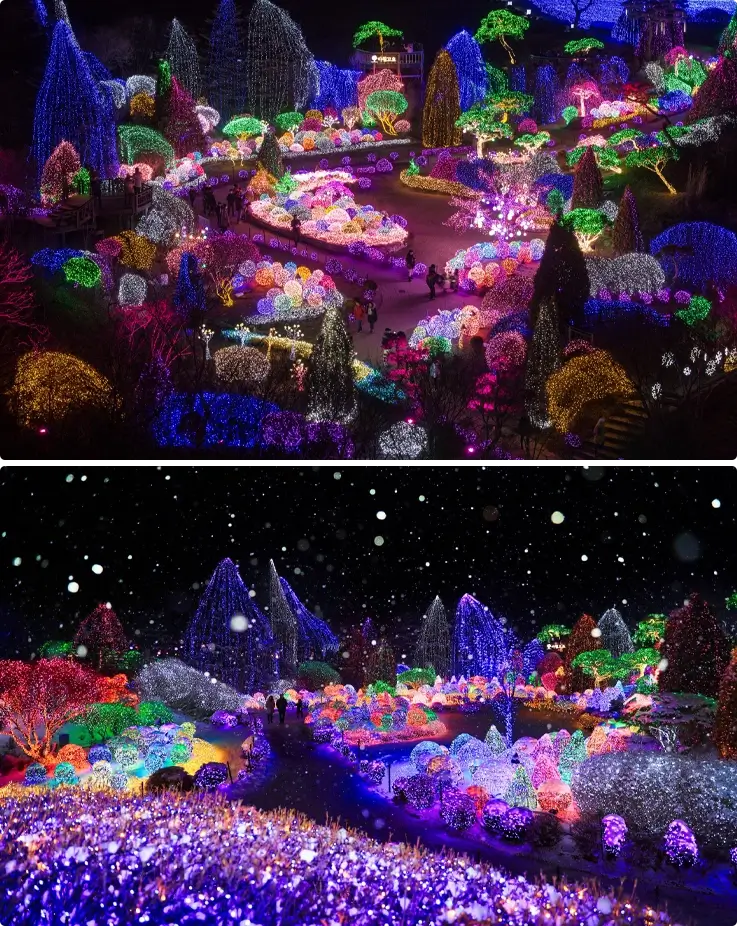 Winter light festival at Garden of Morning Calm