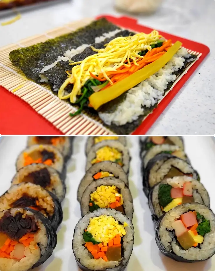 Gimbap making class in Gyeongju