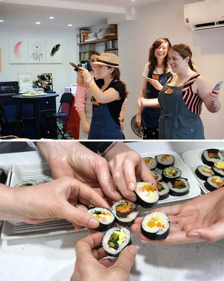 Gimbap making class in Gyeongju