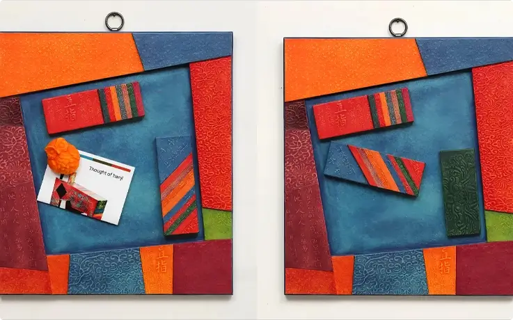 Premium hanji magnetic board set made in Leedak hanji workshop in Incheon