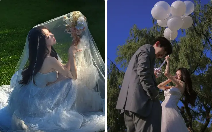 Bridal hair and makeup service for photoshoot at Haut Beaute in Cheongddam, Seoul