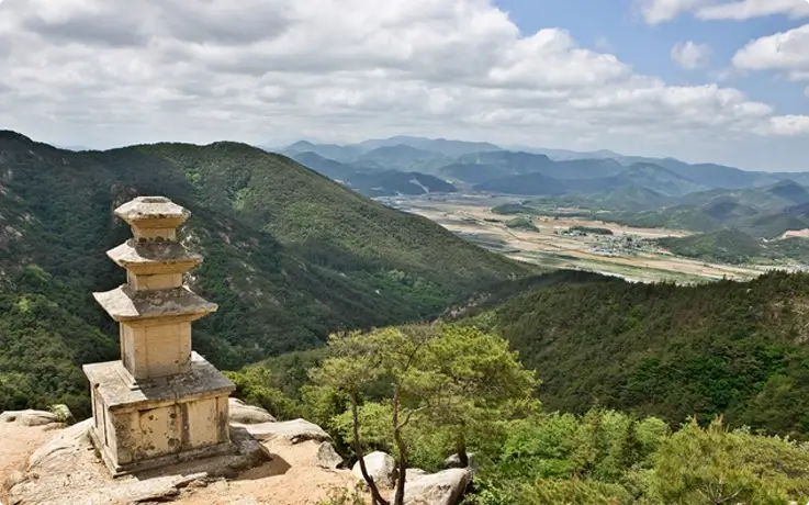 Stone Pagoda at Gyeongju Namsan Mountain