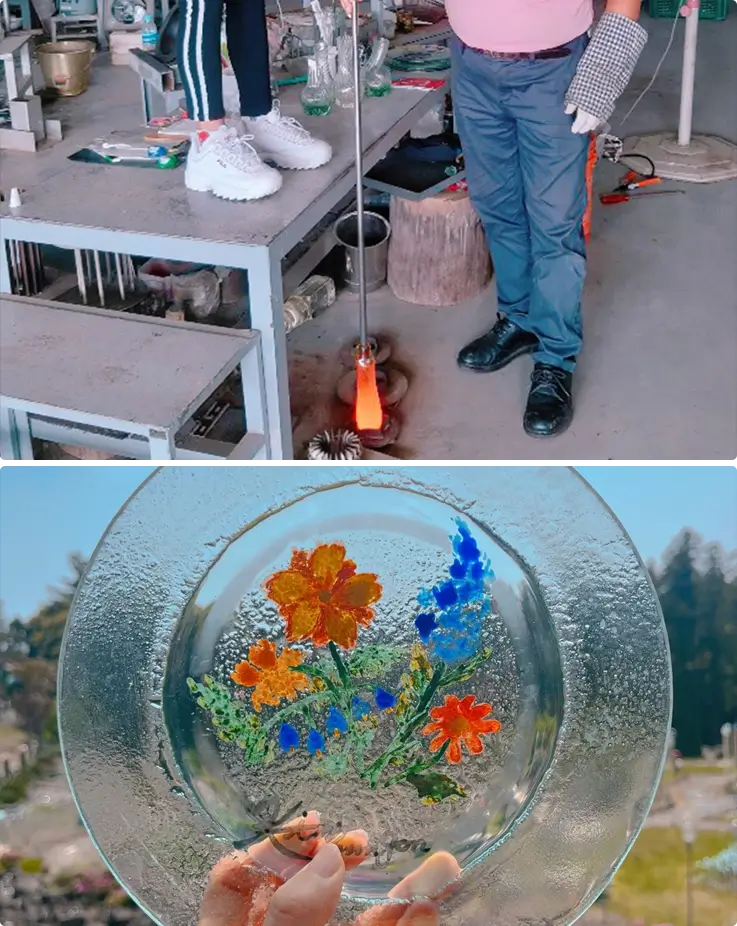 Glass souvenir made at Jeju Glass Museum