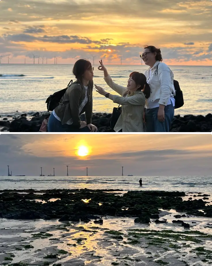 Sunset at Jeju Olle Trail - Route 15 in Jeju Island