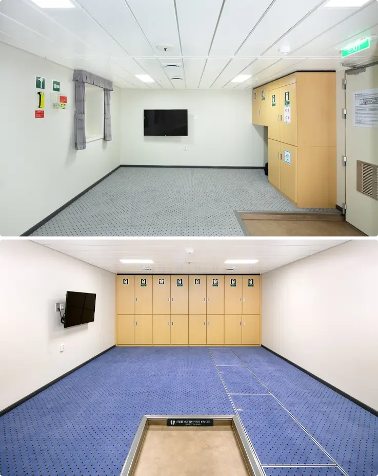 2nd class room at Silver Cloud ferry