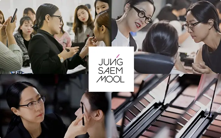 Makeup artists from JUNGSAEMMOOL applying makeup