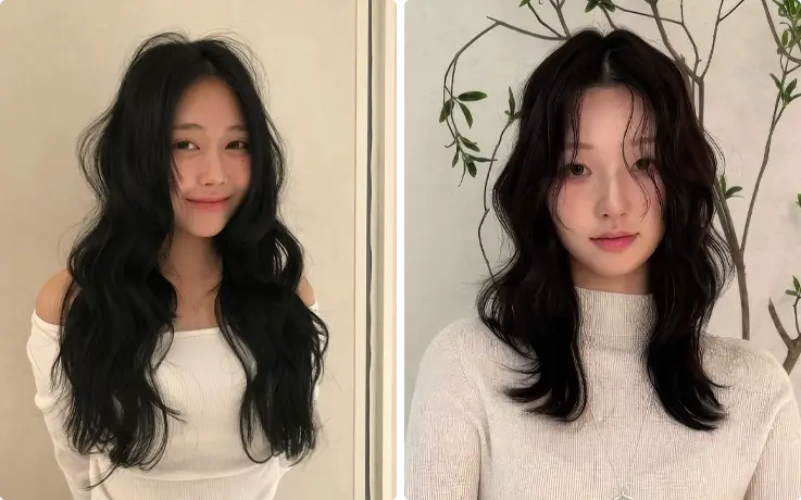 Women's perm service at JUNO Hair Myeongdong Art Theater Branch