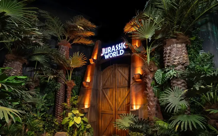Arrival at Isla Nublar at Jurassic World: The Experience in Bangkok
