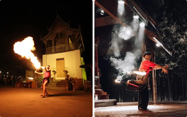 Thai dance performance at Khantoke Dinner in Chiang Mai