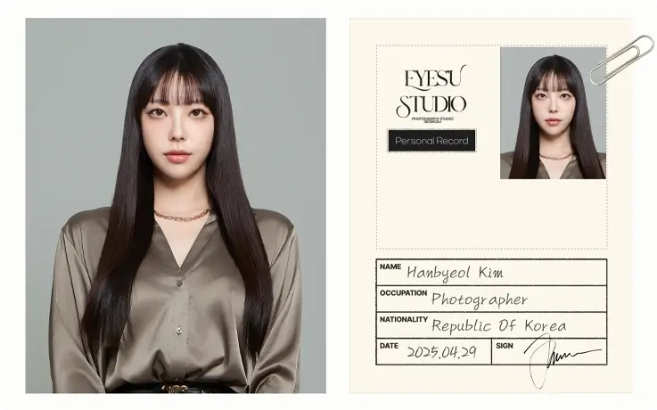 ID photoshoot at Eyesu Studio in Seongsu
