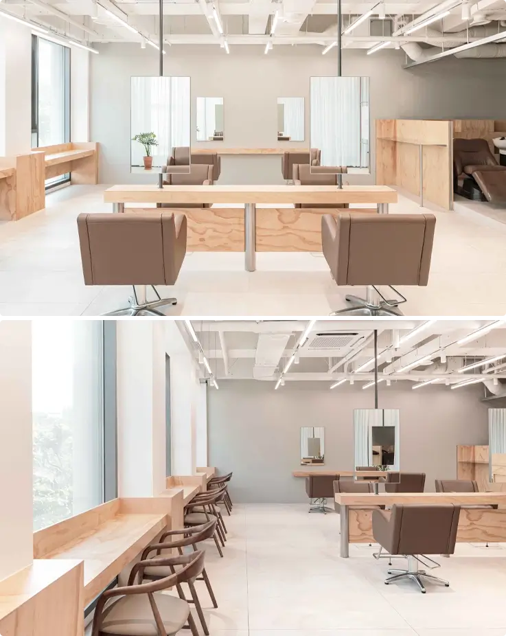 Interior of LOWE Hair Hapjeong Branch