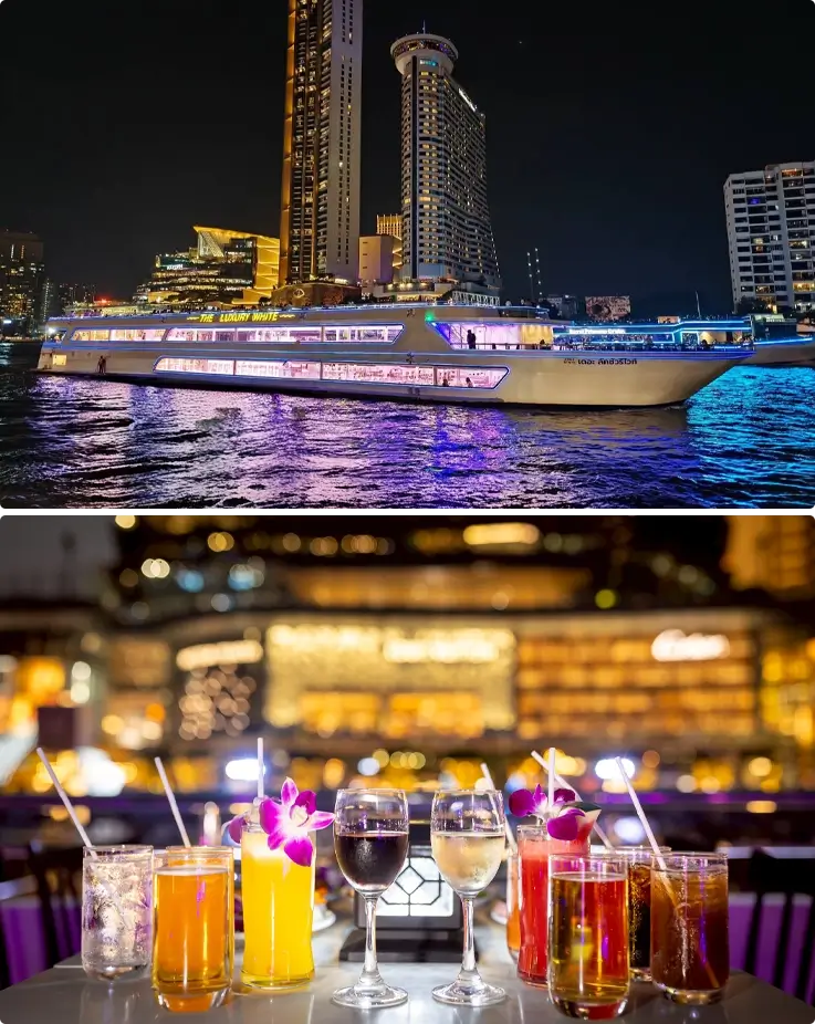 Luxury White dinner cruse in Bangkok