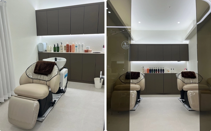 Head spa room at Mariage Hair in Haeundae