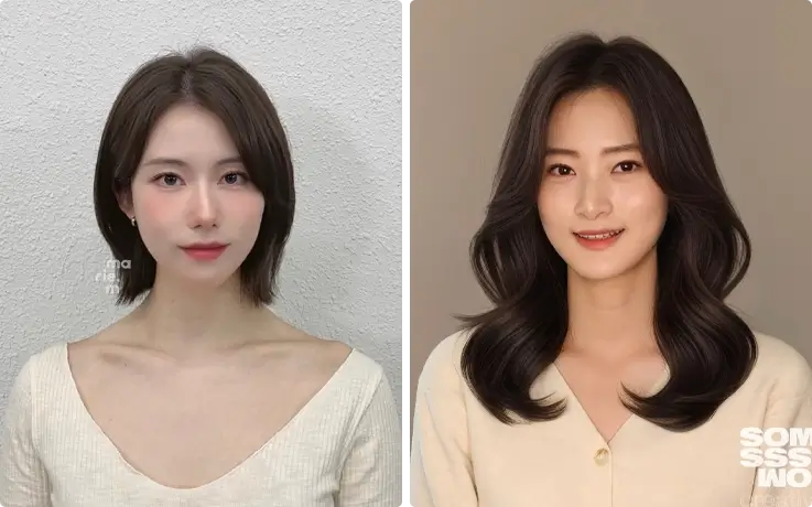 hair design cut and Korean hair styling at Mariem Hair Salon in Seoul
