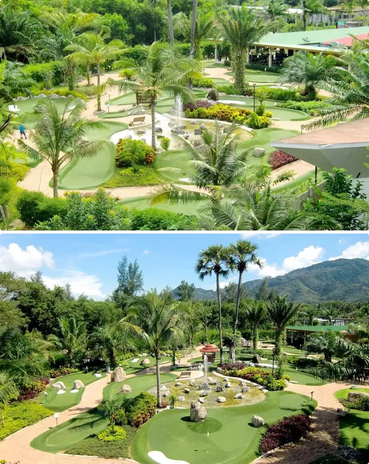 Golf course at Adventure Mini Golf Phuket