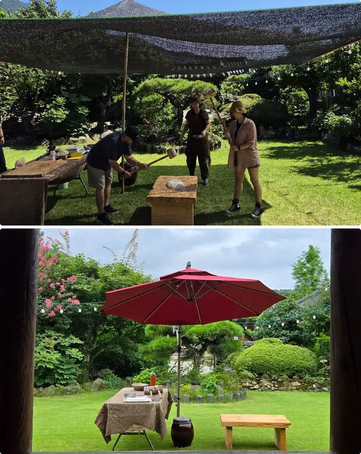 Apple makgeolli making experience at Hyangudang in Miryang