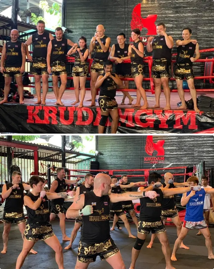 Muay Thai class in Bangkok at Krudam Gym