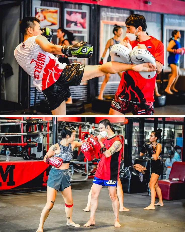 Muay Thai class in Bangkok at Krudam Gym