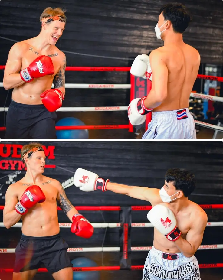 Muay Thai class in Bangkok at Krudam Gym