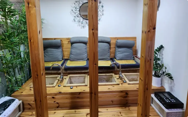 Foot spa at MIZO massage in Myeongdong