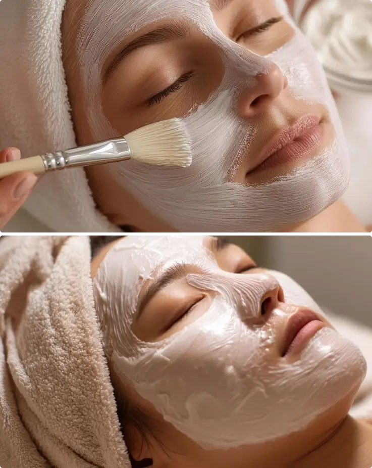 Facial massage at Myeongdong Mud