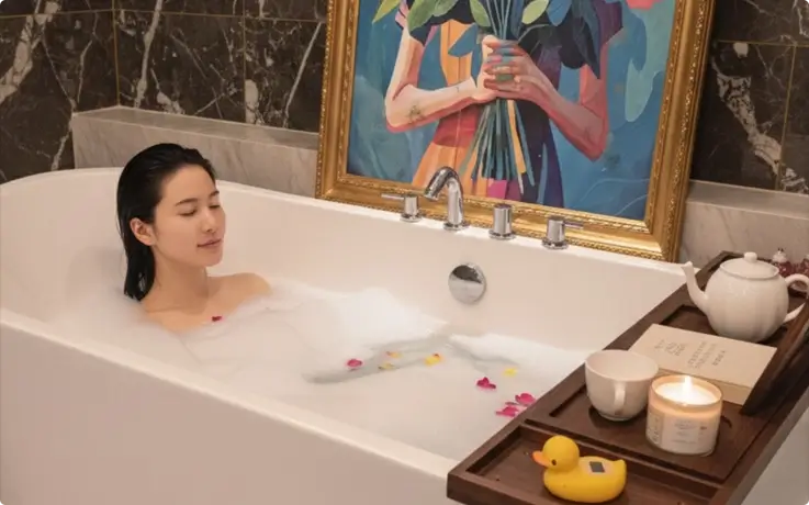 Private bath at Myeongdong Mud