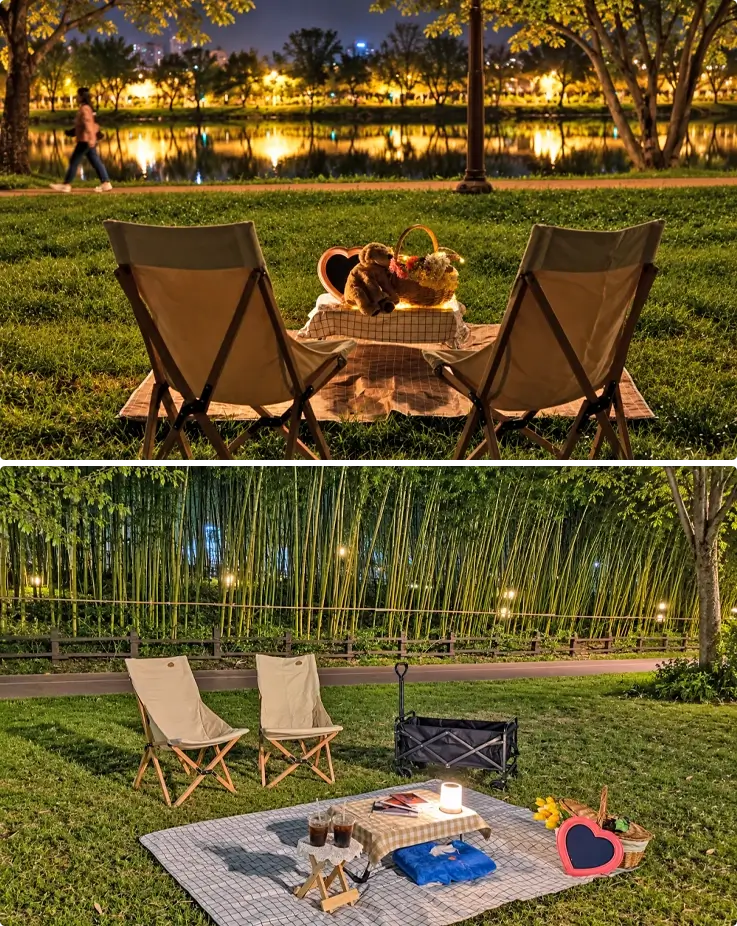 Picnic set at Jinju Namgang River