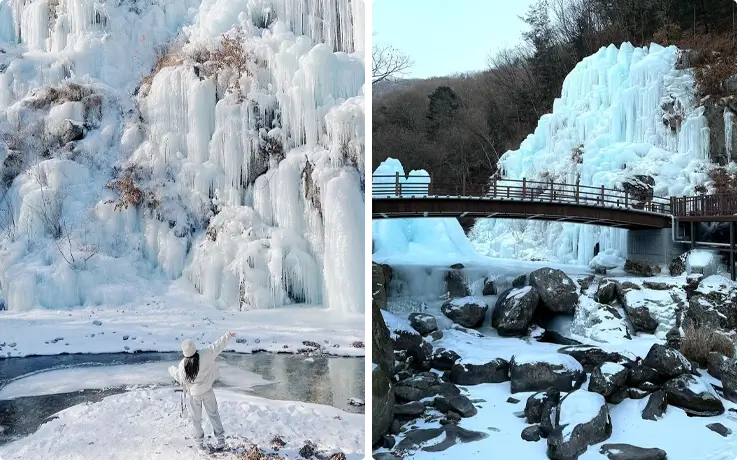 Ice formations at Eobi Ice Valley