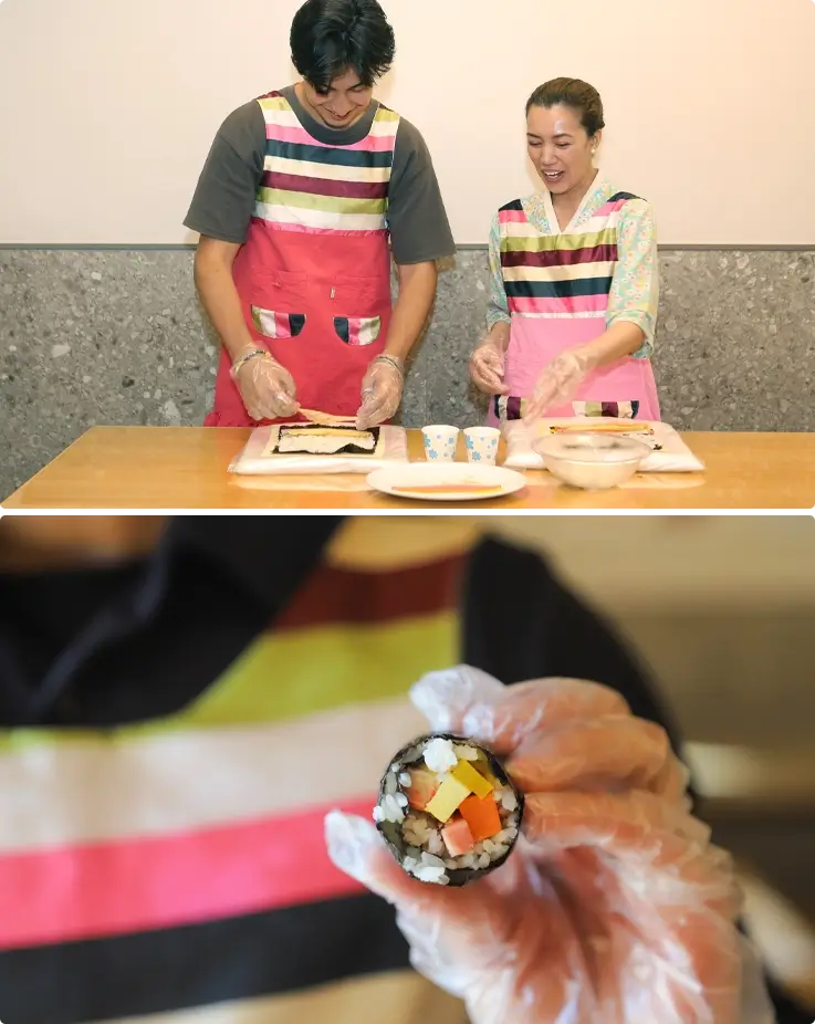 Gimbap making experience in Haechan Songhak