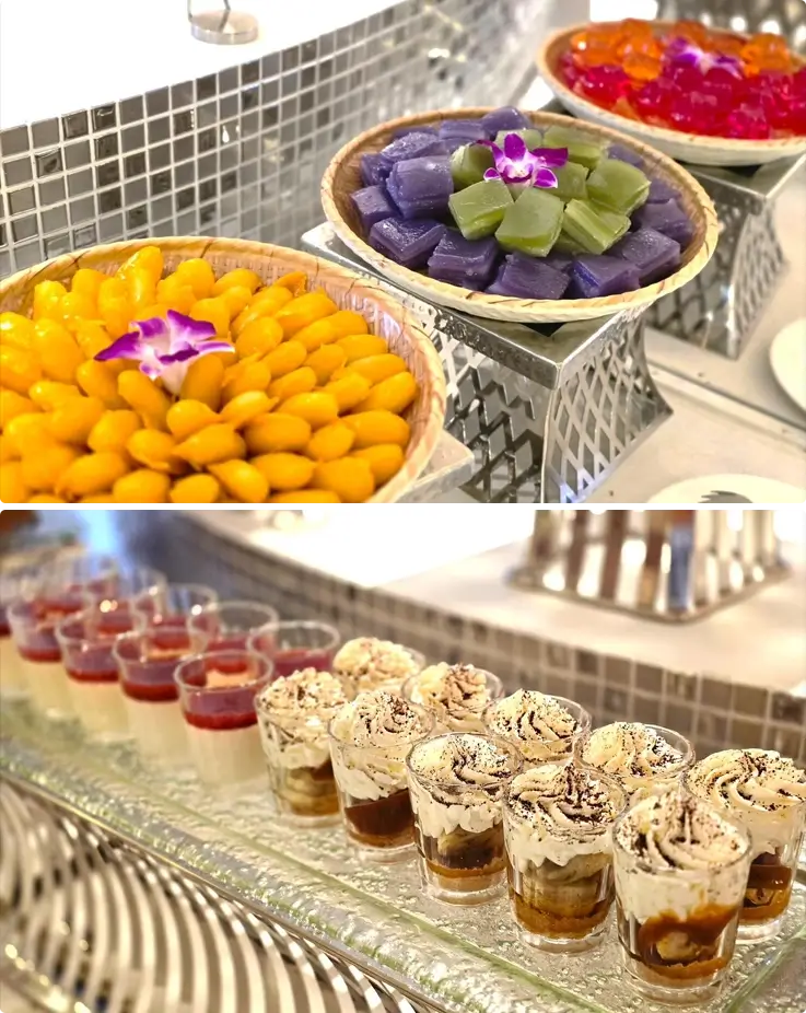 Dessert served in Noah Cruise in Bangkok